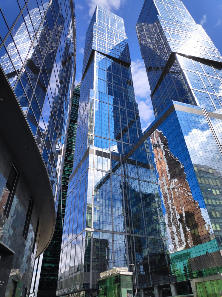 glass office tower